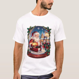 Camiseta Vintage Holiday Charm - Papais noeis e neve clássi