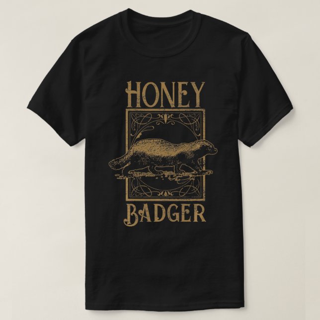 Camiseta Vintage Honey Badger (Frente do Design)