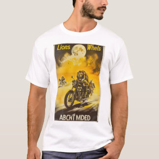Camiseta Vintage Horror Movie Poster para Leões em Rodas