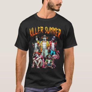 Camiseta Vintage Horror Summer Vibes Dia de as Bruxas engra