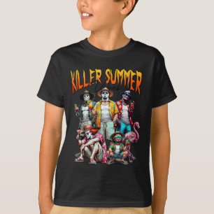 Camiseta Vintage Horror Summer Vibes Dia de as Bruxas engra