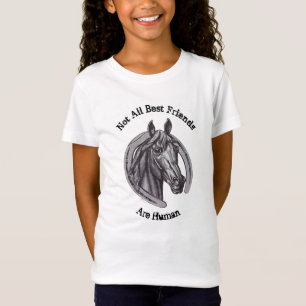 Camiseta Vintage Horse Sketch Barn Animal Melhores Amigos