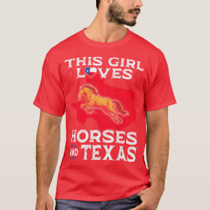 Camiseta Vintage Horseback Riding Horse Girl Texas