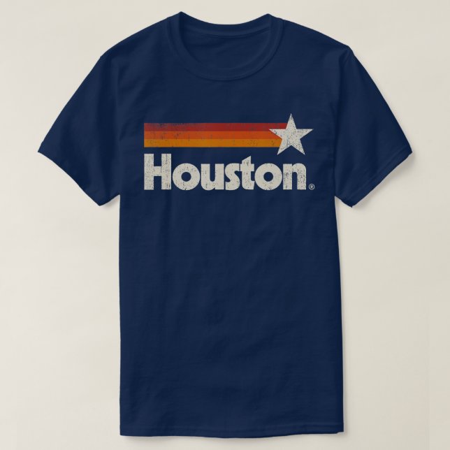 Camiseta Vintage Houston Texas Houston Strong Stripes (Frente do Design)