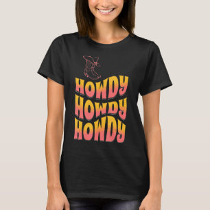 Camiseta Vintage Howdy Cowgirl