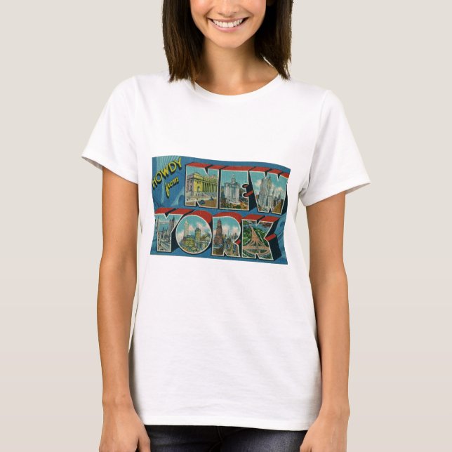 Camiseta Vintage Howdy de Nova York (Frente)