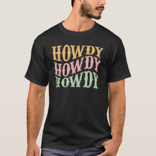 Camiseta Vintage Howdy Rodeo, País Ocidental Cowgi Sul
