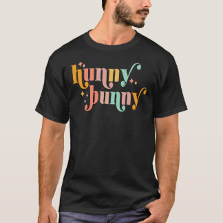 Camiseta Vintage Hunny Bunny Colorful Páscoa 2022 Clothing