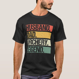 Camiseta Vintage Husband Pai Archery Legend Sports Pais