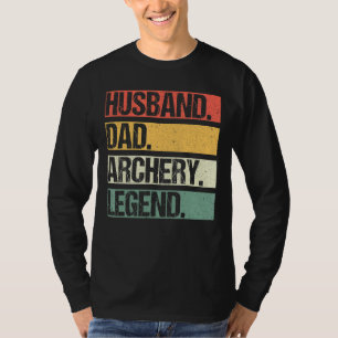 Camiseta Vintage Husband Pai Archery Legend Sports Pais