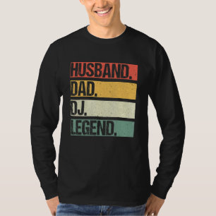Camiseta Vintage Husband Pai Dj Disk Legend Music Pais
