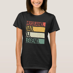 Camiseta Vintage Husband Pai Dj Disk Legend Music Pais