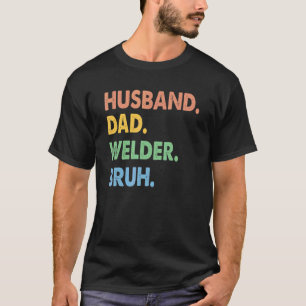 Camiseta Vintage Husband Pai soldador Bruh Soldering Pais