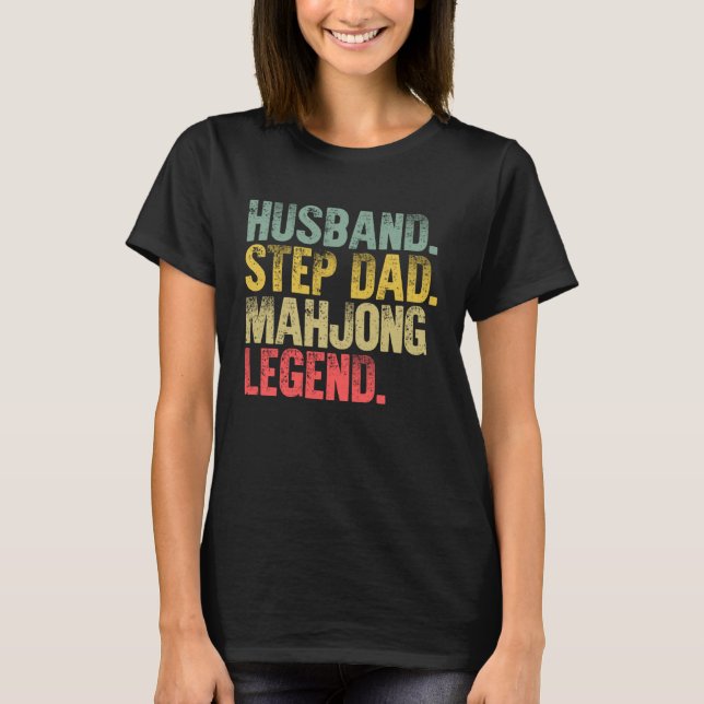 Camiseta Vintage Husband Step Pai Mahjong Legend (Frente)