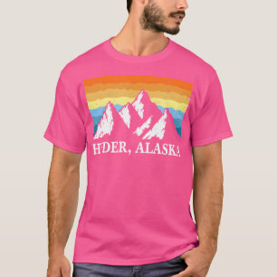 Camiseta Vintage Hyder Alaska Mountain Hiking Souvenir Prin