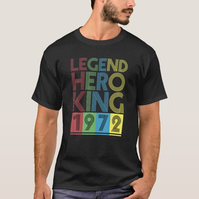 Camiseta Vintage I Legend Hero King Birthday Gift (Frente)