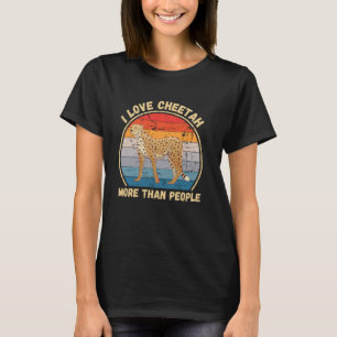 Camiseta Vintage I Love Cheetah More Than Pessoas Cheetah L