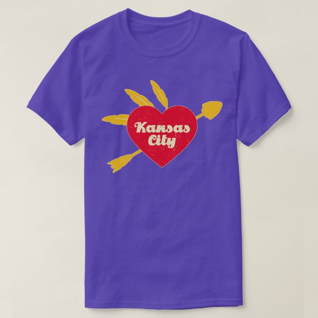 Camiseta Vintage I Love Kansas City (Frente do Design)