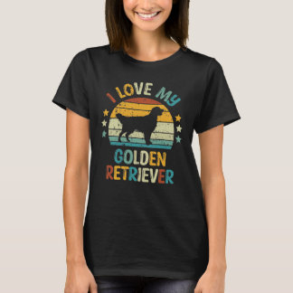 Camiseta Vintage I Love My Ouro Retriever Dog Lover