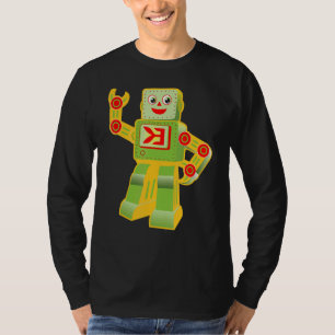 Camiseta Vintage I Love Robots Robotics Engenheiro Technici