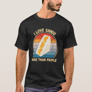Camiseta Vintage I Love Sando More than Pessoas Sando Comid