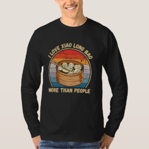 Camiseta Vintage I Love Xiao Long Bao More than Pessoas Xia