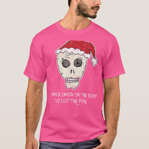 Camiseta Vintage I Ouvi Papais noeis No Telhado Scull anti