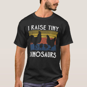 Camiseta Vintage I Raise Pequenos Dinossauros Galinhas Aman