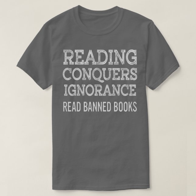 Camiseta Vintage I Read Banning Books Engraçado (Frente do Design)