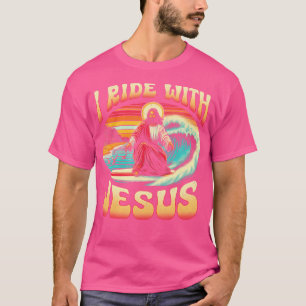 Camiseta Vintage I Ride Com Jesus Navegando Jesus Navegando