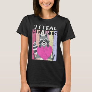 Camiseta Vintage I Roubar Hearts Raccoon Namorados Engraçad