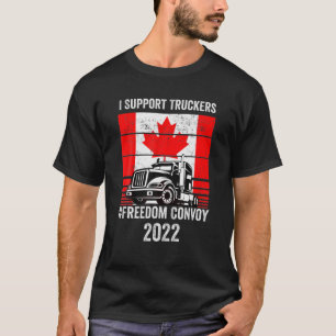 Camiseta Vintage I Support Truckers Freedom Convoy 2022