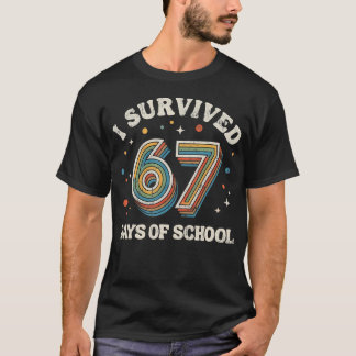 Camiseta Vintage I Survived 67 Days Of School Teachers Stud