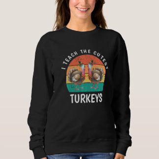 Camiseta Vintage I Teach The Cutest Turkeys Thanksgiving Da