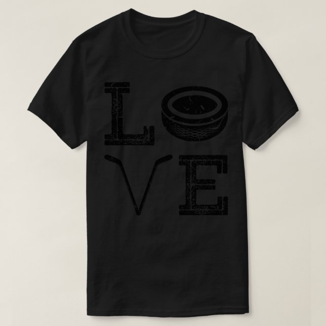 Camiseta Vintage Ice Hockey com Perda (Frente do Design)