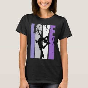 Camiseta Vintage Ice Skating Live Love Ice Sking Treinador