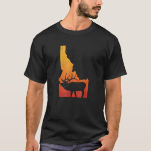 Camiseta Vintage Idaho Elk Retro Fora da Caça