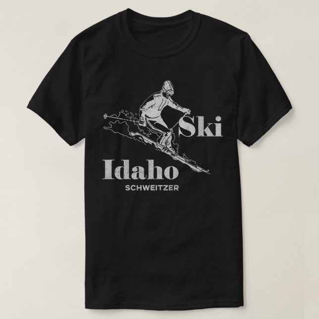 Camiseta Vintage Idaho Schweitzer Skiing (Frente do Design)