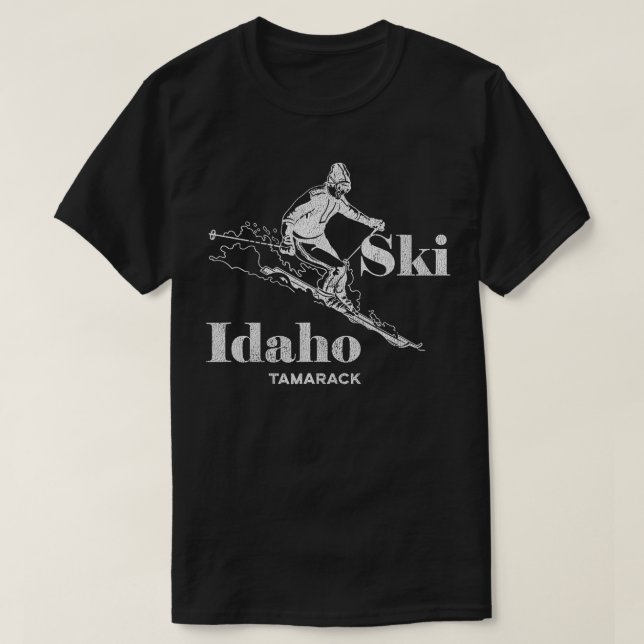Camiseta Vintage Idaho Tamarack Skiing (Frente do Design)