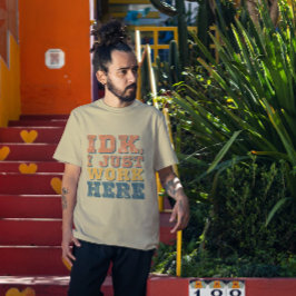 Camiseta Vintage IDK Cote Engraçado Trabalho Arte Excelente