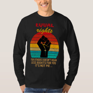 Camiseta Vintage Igual a Direitos para Outros Não é Pie Equ