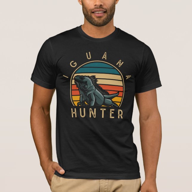 Camiseta Vintage Iguana Hunter Funny Reptile Lover (Frente)