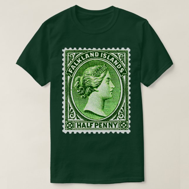 Camiseta Vintage Ilhas Falkland Carimbo Design2 (Frente do Design)