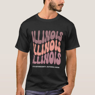 Camiseta Vintage Illinois Slogan - Estado Retro De Illinois