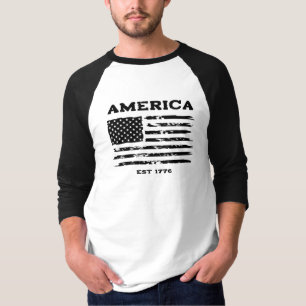 Camiseta Vintage Incomodava Bandeira Americana Baseball