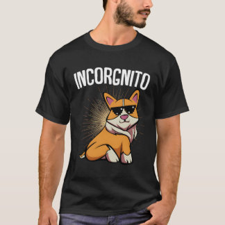Camiseta Vintage Incorgnito Funny Welsh Corgi Sunglass Pe
