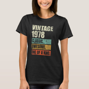Camiseta Vintage Incrível, 1978, 44, Aniversário