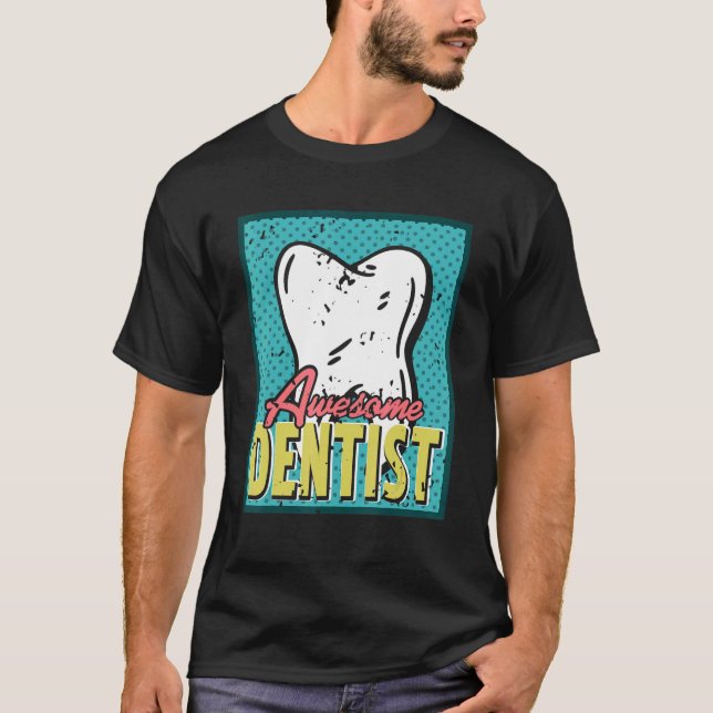 Camiseta Vintage Incrível Dentista Presente (Frente)