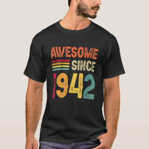 Camiseta Vintage Incrível Desde 1942 80 Aniversário De 80 A
