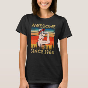 Camiseta Vintage Incrível Desde 1964, Aniversário Mulher-Le